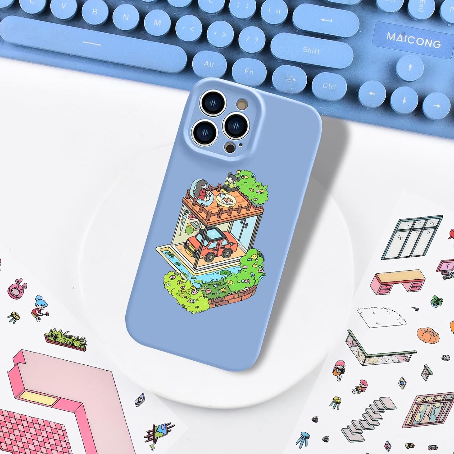 Daily Fantasy 3D Sticker | 4 Cute Miniature Sticker