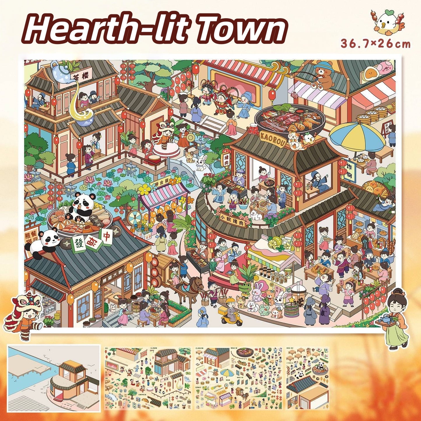 The Warmth of Everyday Life 3D Sticker | 2 Cute Miniature Scenes