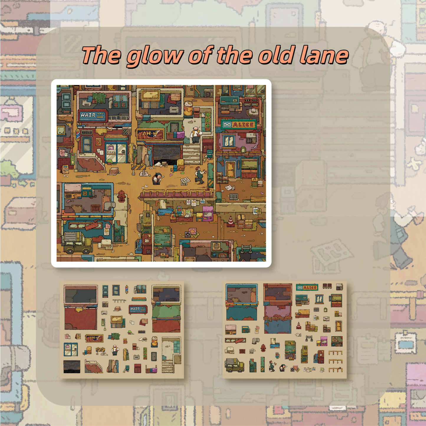 Wasteland 3D Sticker | 4 Cute Miniature Scenes