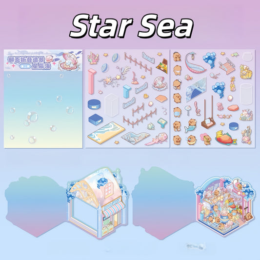 A Taste of Dream 3D Sticker | 4 Cute Miniature Scenes