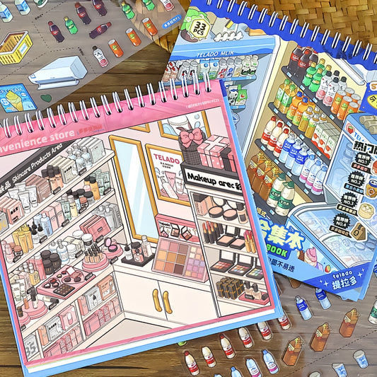 Shelf Display 3D Sticker Book