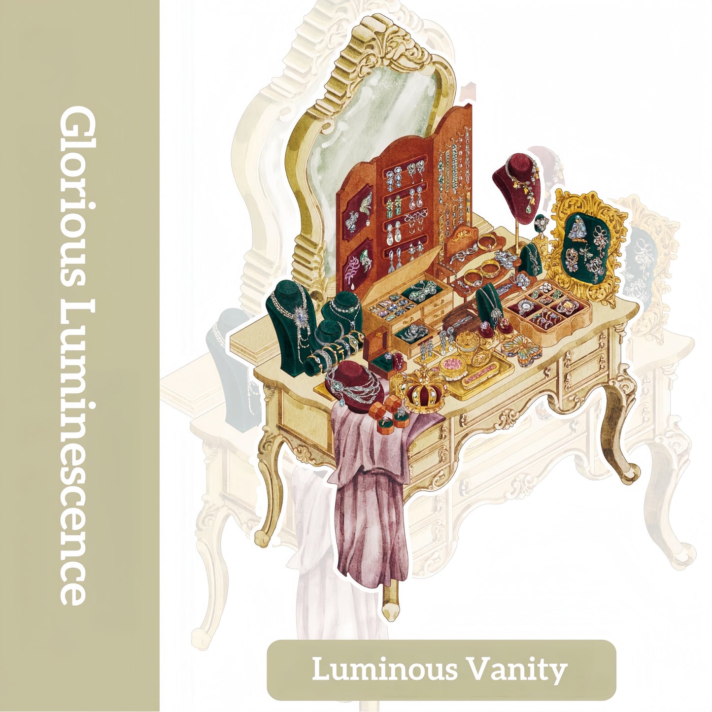 Glorious Luminescence 3D Sticker | 5 Cute Miniature Scenes