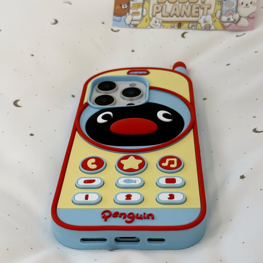 Penguin Retro Brick Phone Silicone Phone Case