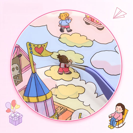 Dreamland 3D Sticker | 2 Cute Miniature Scenes