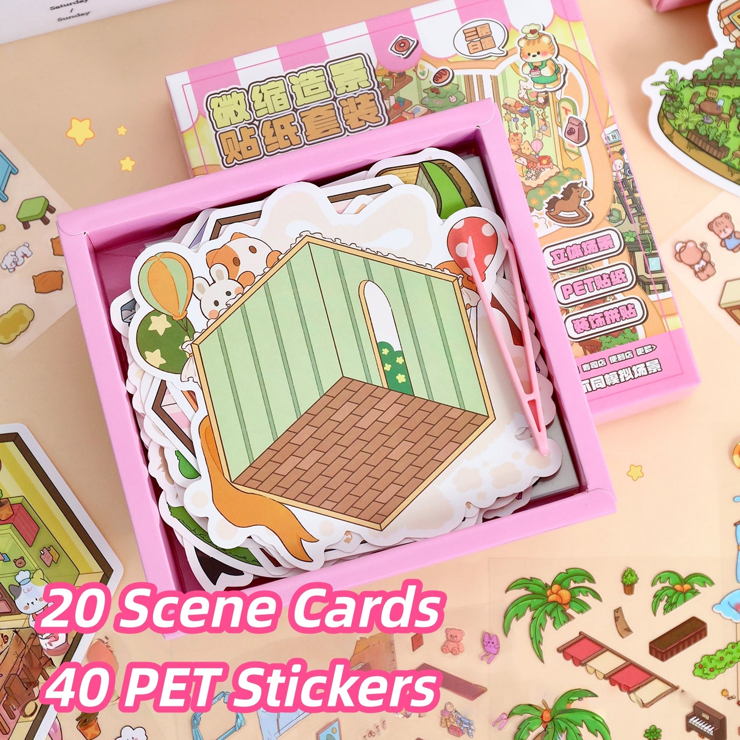 Dream Cottage 3D Sticker Book