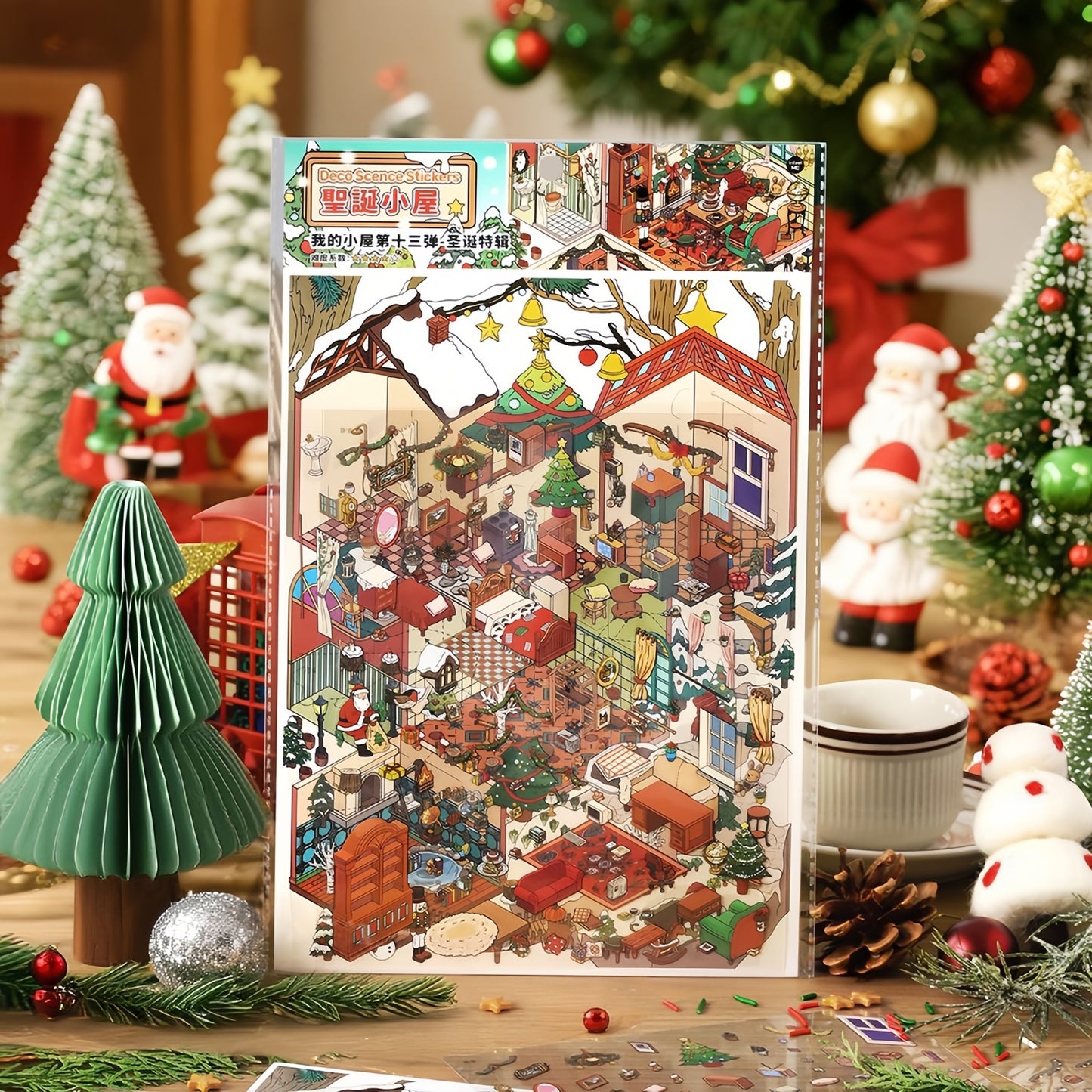 Christmas Cottage 3D Sticker