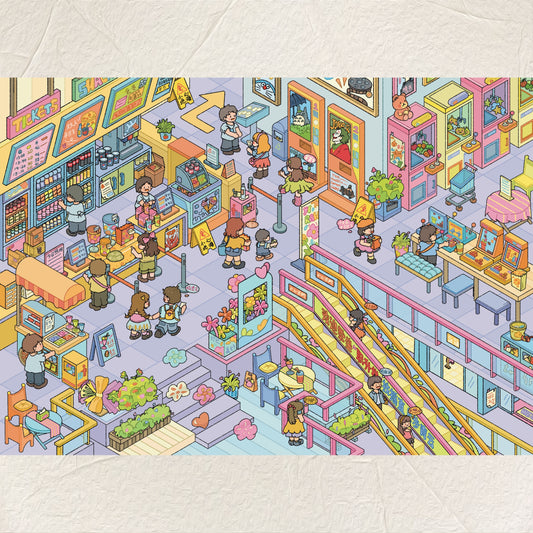 Mock Shop 3D Sticker | 4 Cute Miniature Scenes