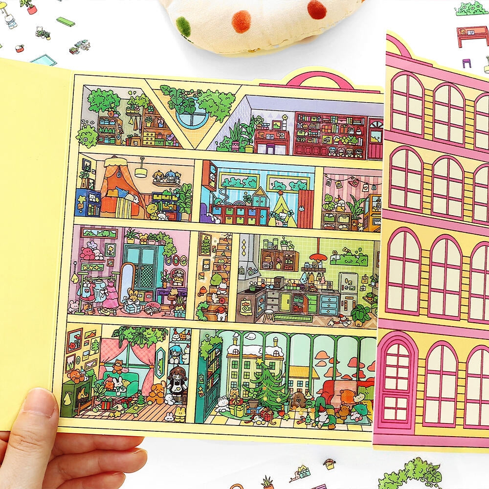 Simulation Management 3D Sticker | 2 Cute Miniature Scenes