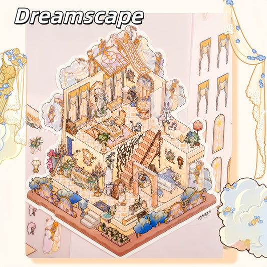 Dreamscape 3D Sticker | 5 Cute Miniature Scenes