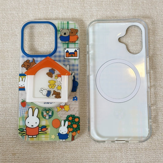 Miffy's Small House Magnetic Stand Acrylic Phone Case