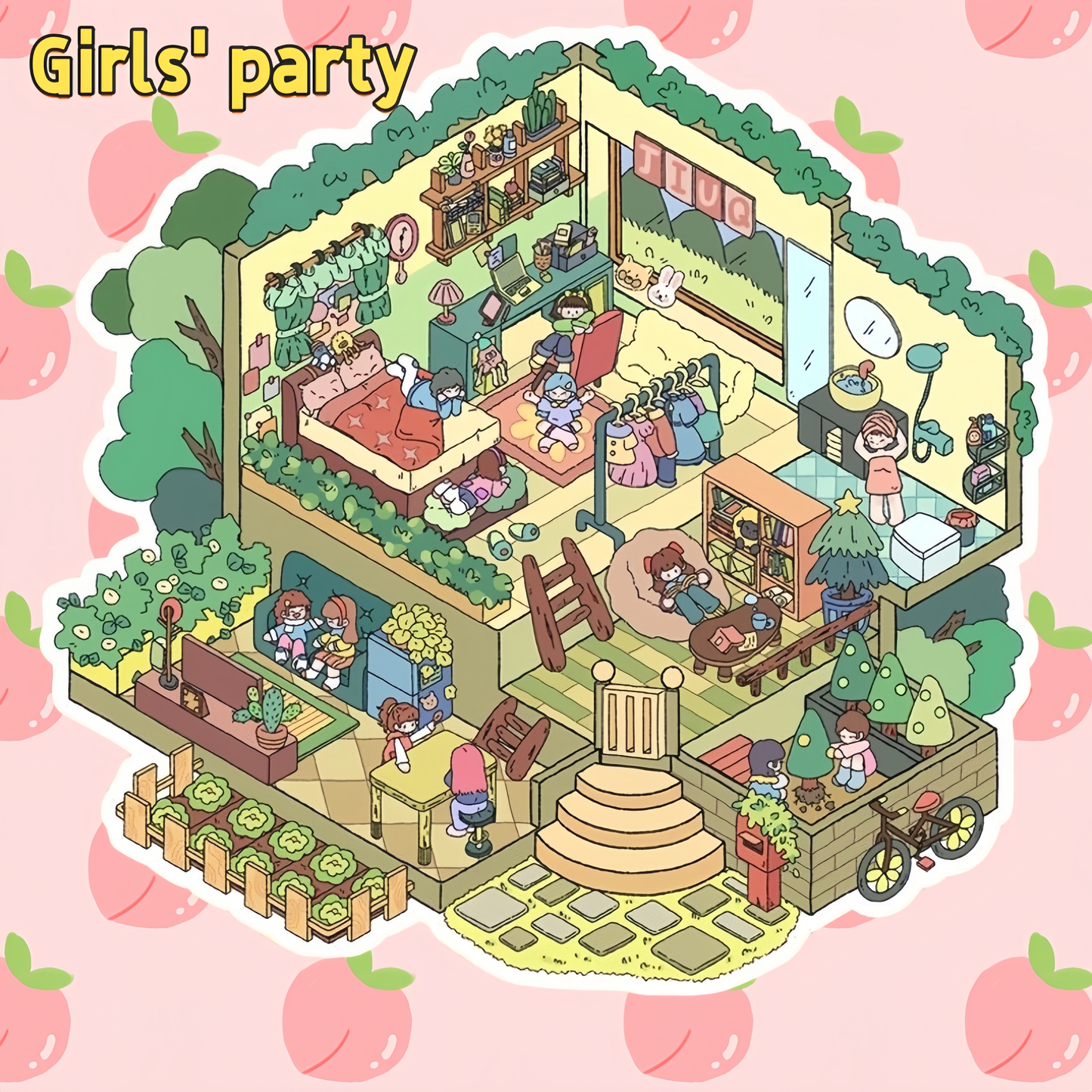 Daily Fantasy 3D Sticker | 4 Cute Miniature Sticker