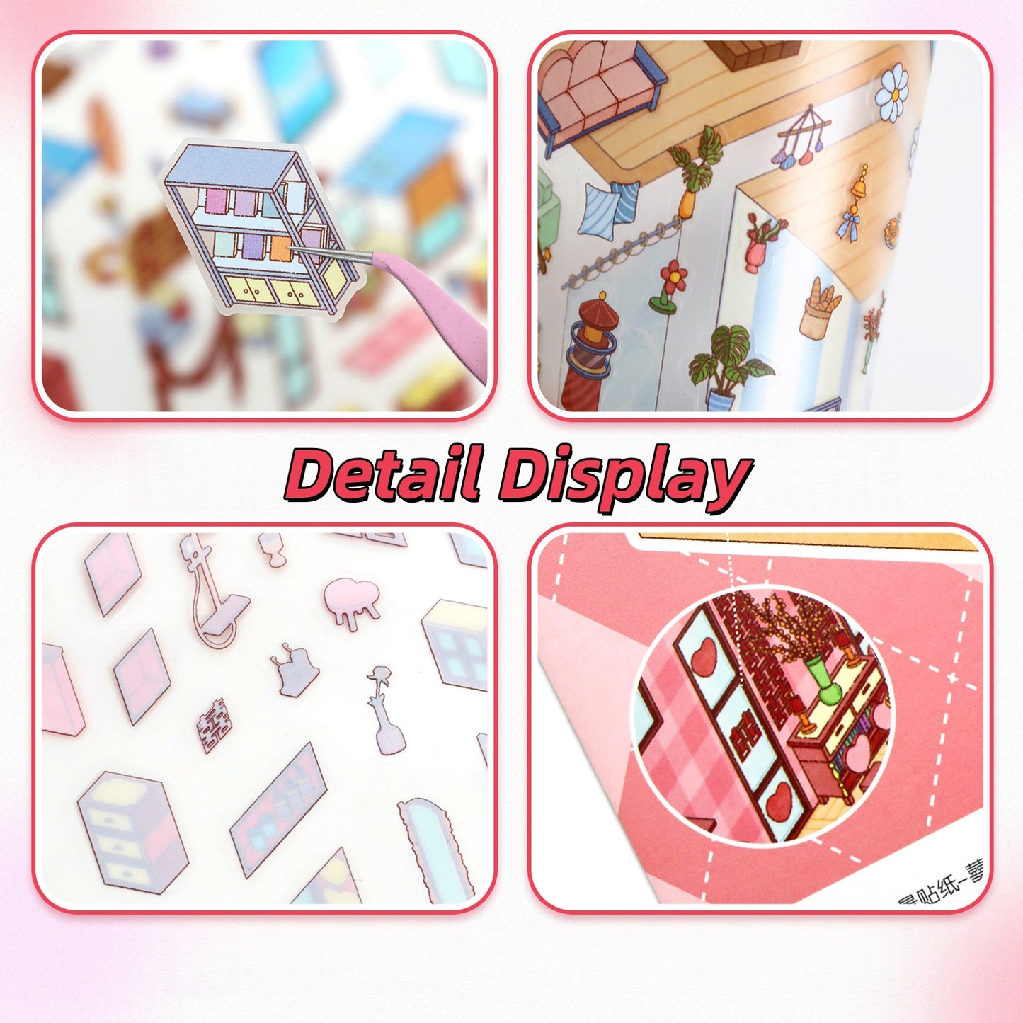 Little Wonder Rooms 3D Sticker | 2 Cute Miniature Scenes