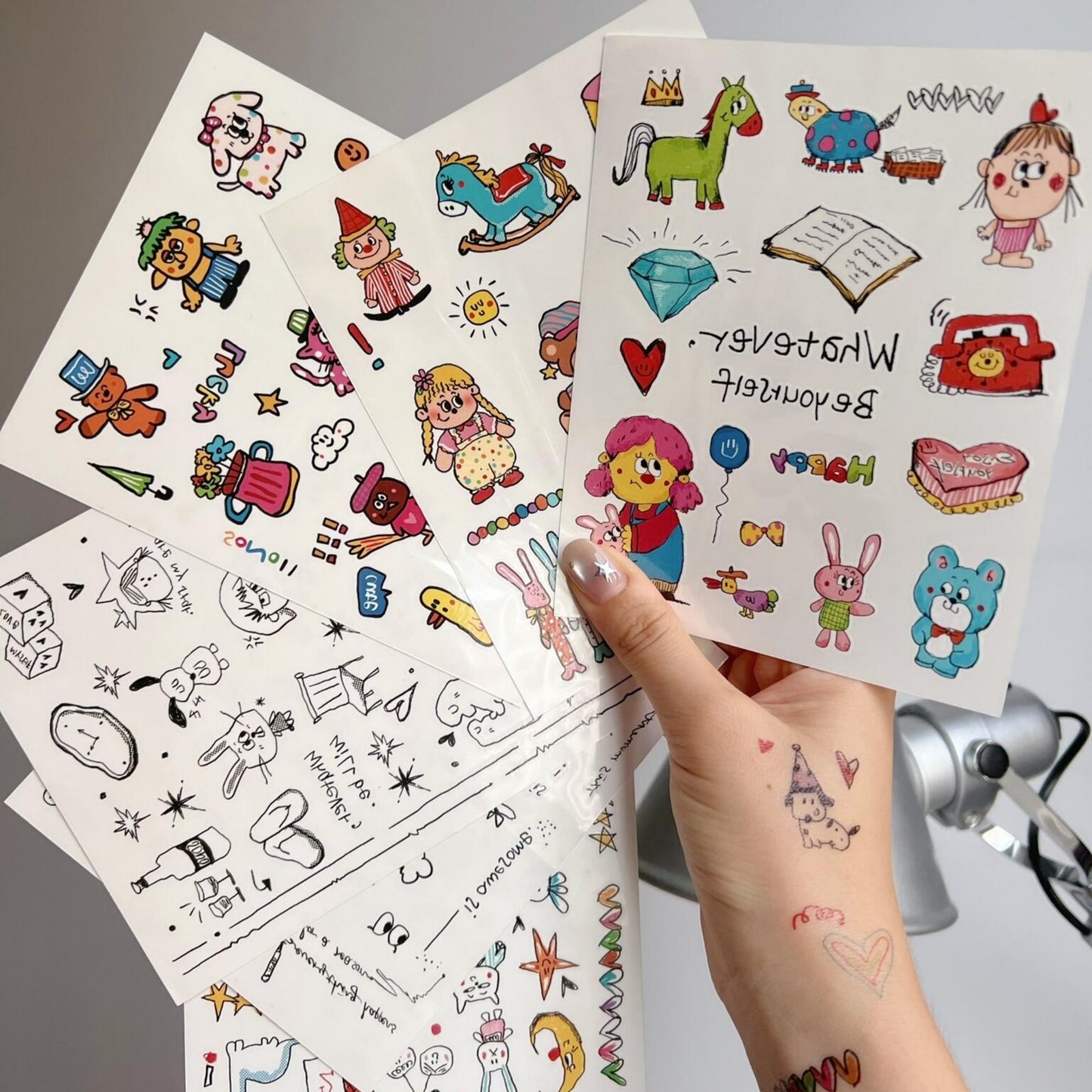 Whimsical Doodle Temporary Tattoo