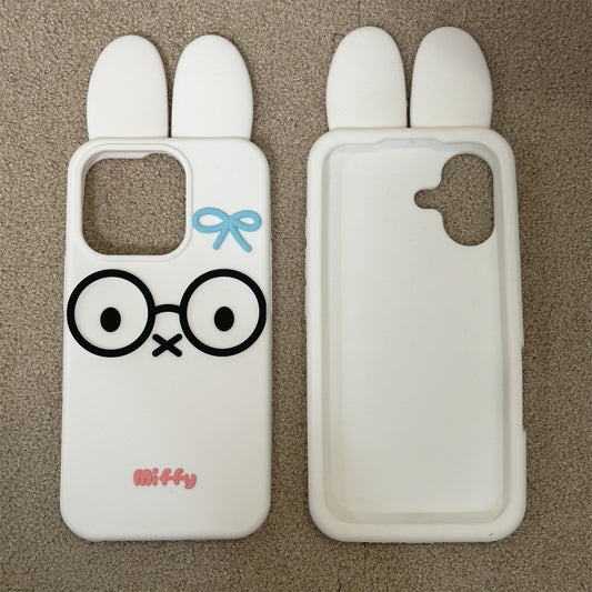 Glasses Bunny Silicone Phone Case