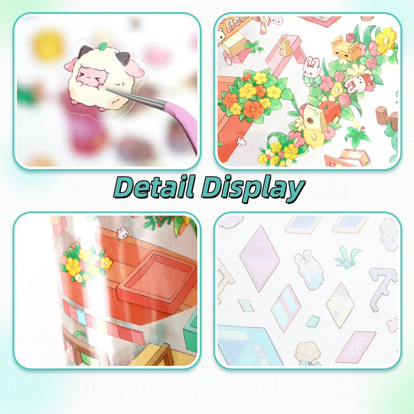 Tiny Animal Wonders 3D Sticker | 2 Cute Miniature Scenes