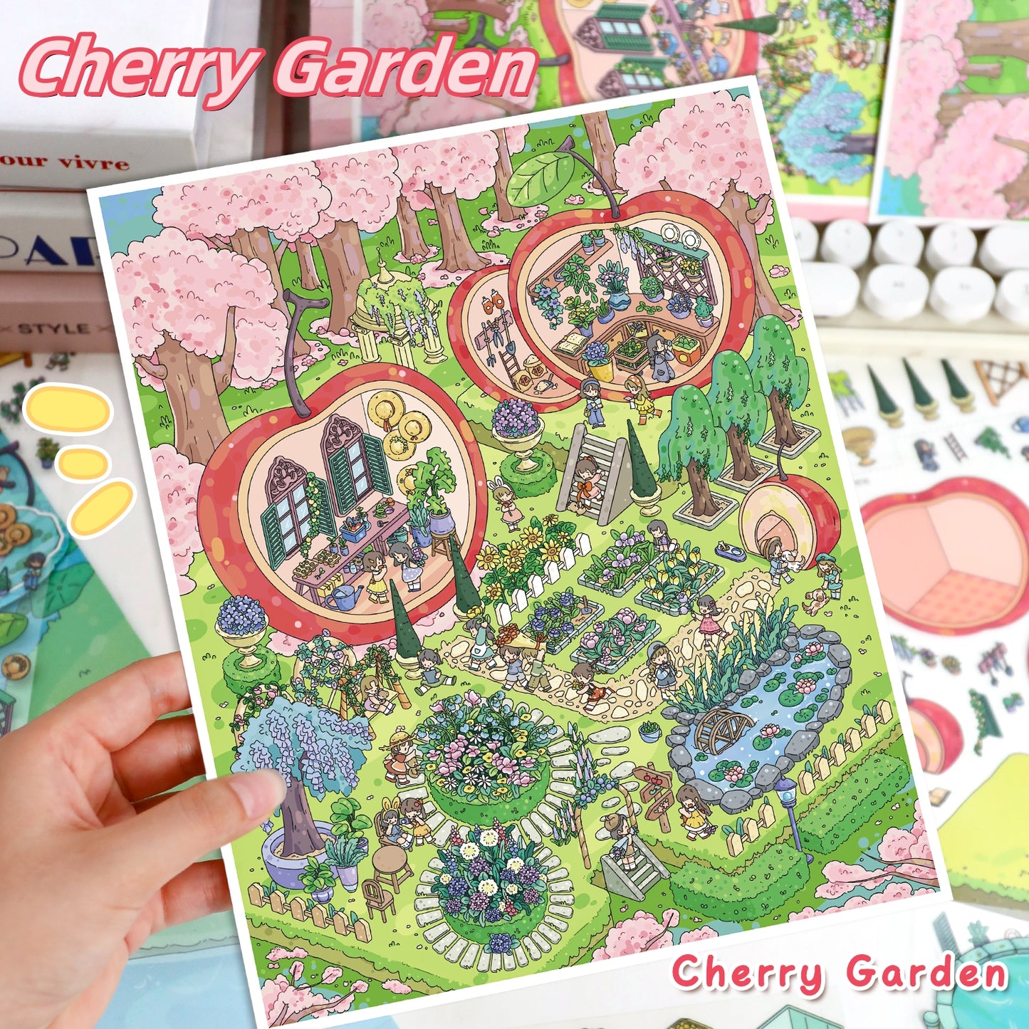 Summer Time 3D Sticker | 2 Cute Miniature Scenes
