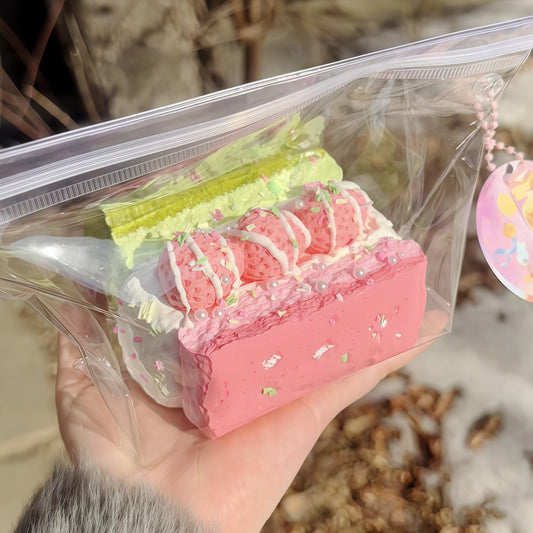 Fresh Strawberry Matcha Sandwich Squishy