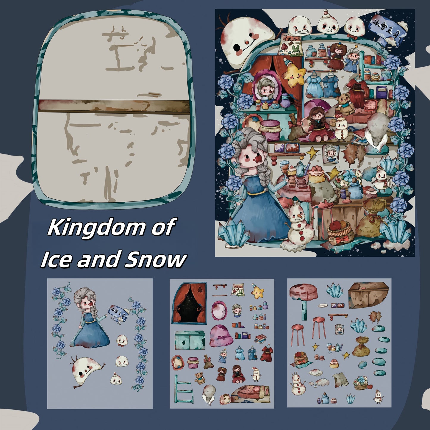 Storybook Realms 3D Sticker | 6 Cute Miniature Scenes