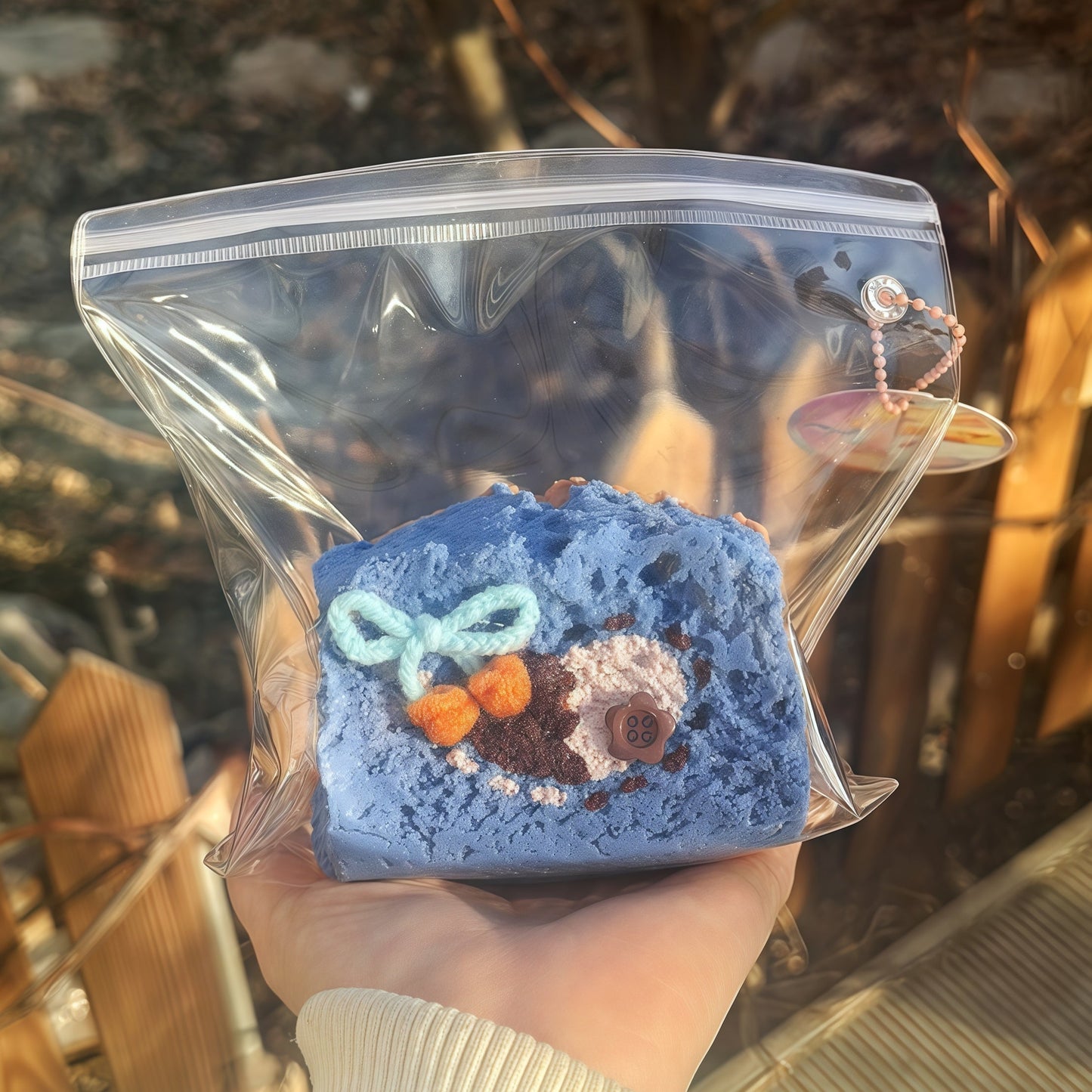 Plaid Bear Toast Squishy