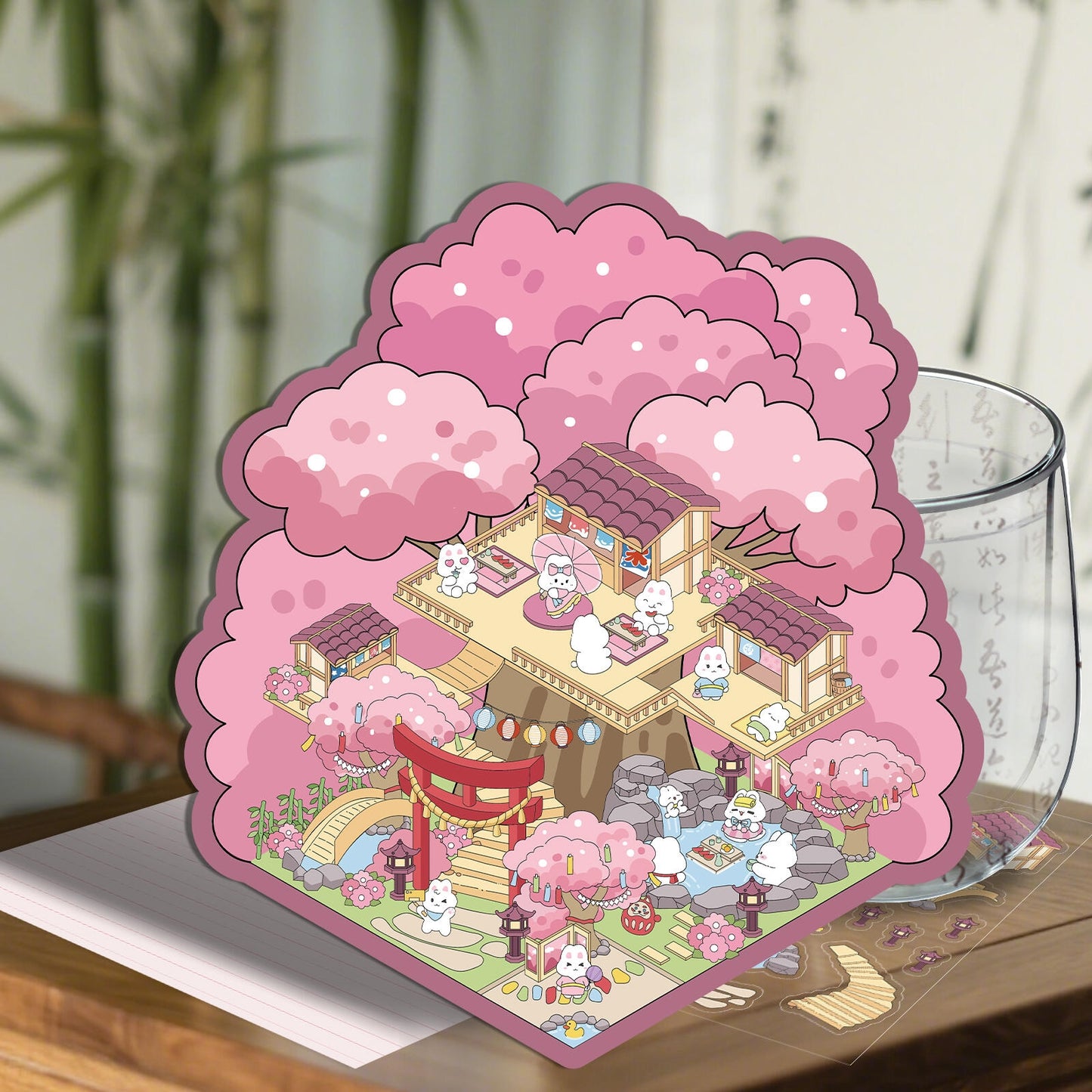 Sakura Onsen Sake House 3D Sticker