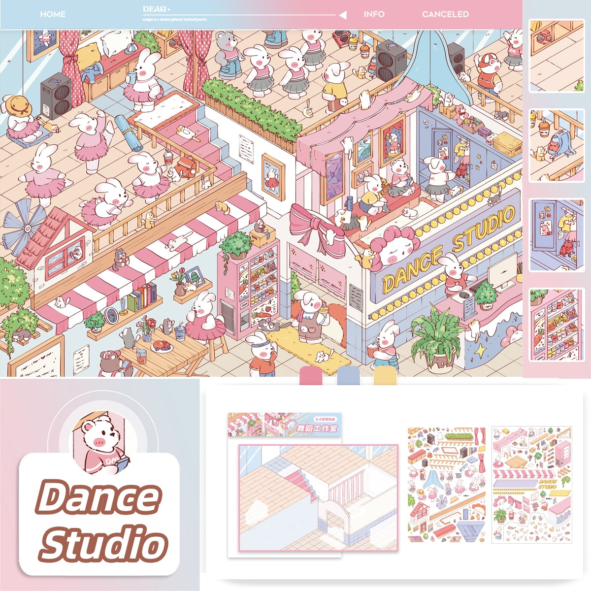 Paperfairy Tale 3D Sticker | 4 Cute Miniature Scenes