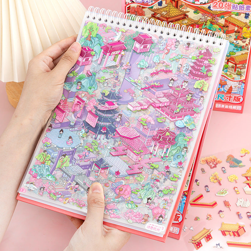 Wandering through China 3D Sticker Book