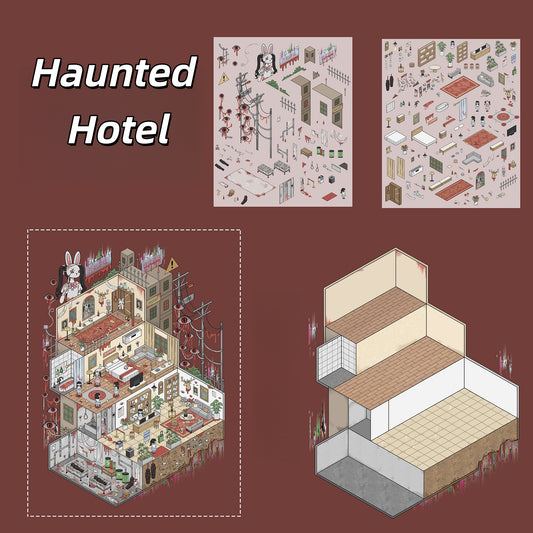 Mystery Cottage 3D Sticker | 3 Cute Miniature Scenes