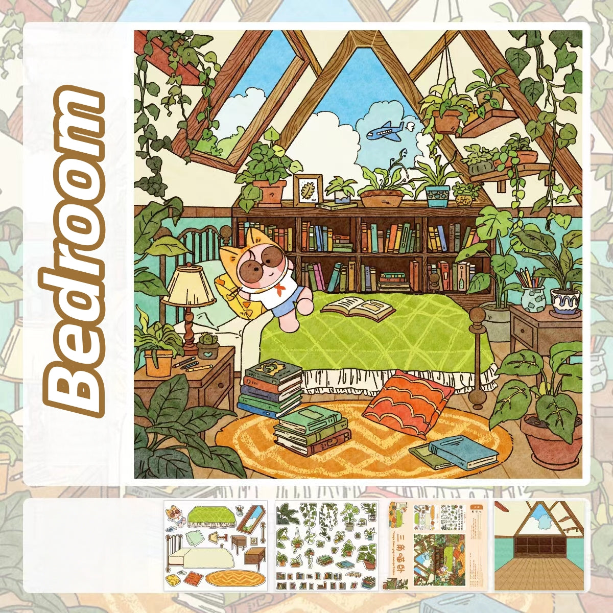 Meow Fun Time 3D Sticker | 4 Cute Miniature Scenes