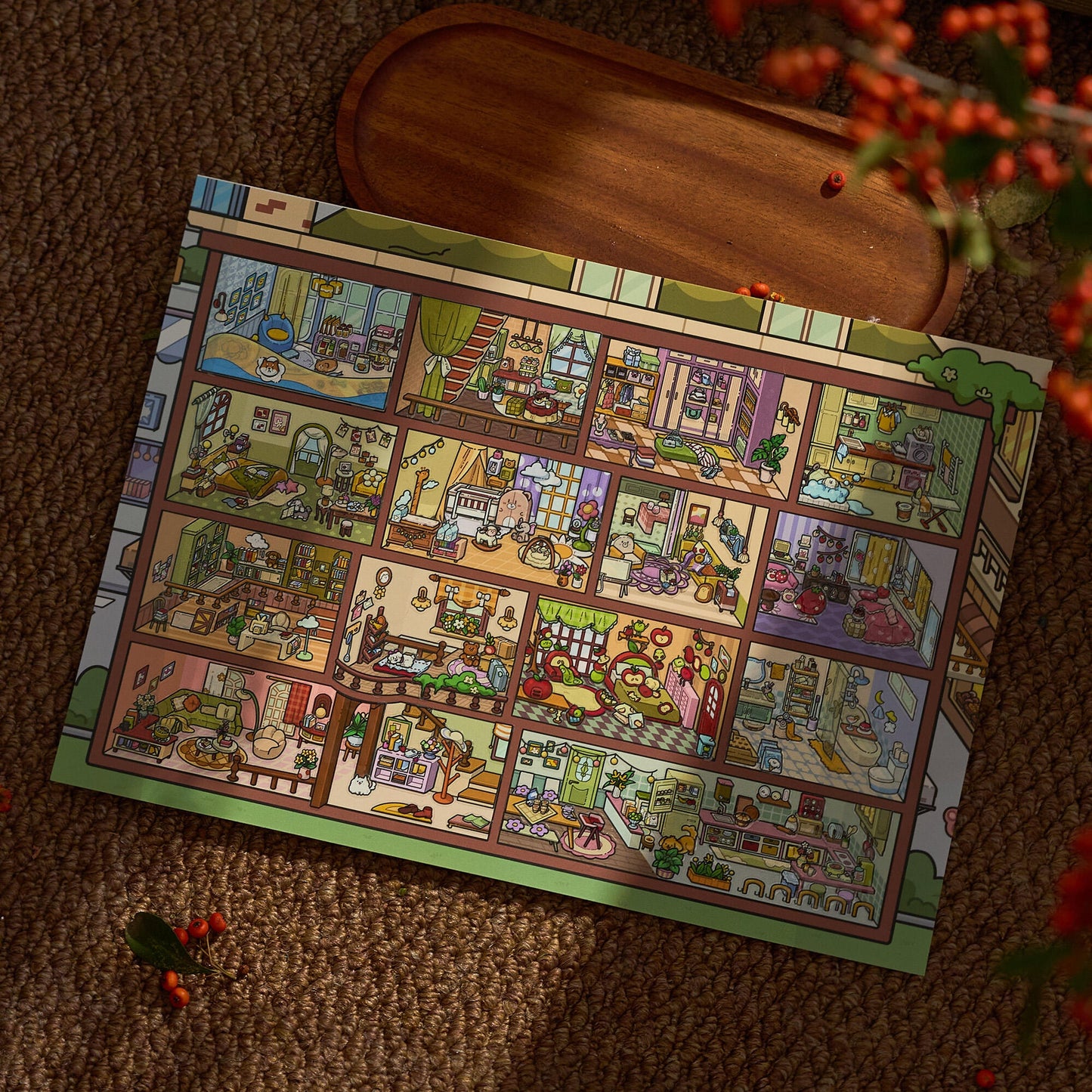 Scenes of Homecoming 3D Sticker | 3 Cute Miniature Scenes