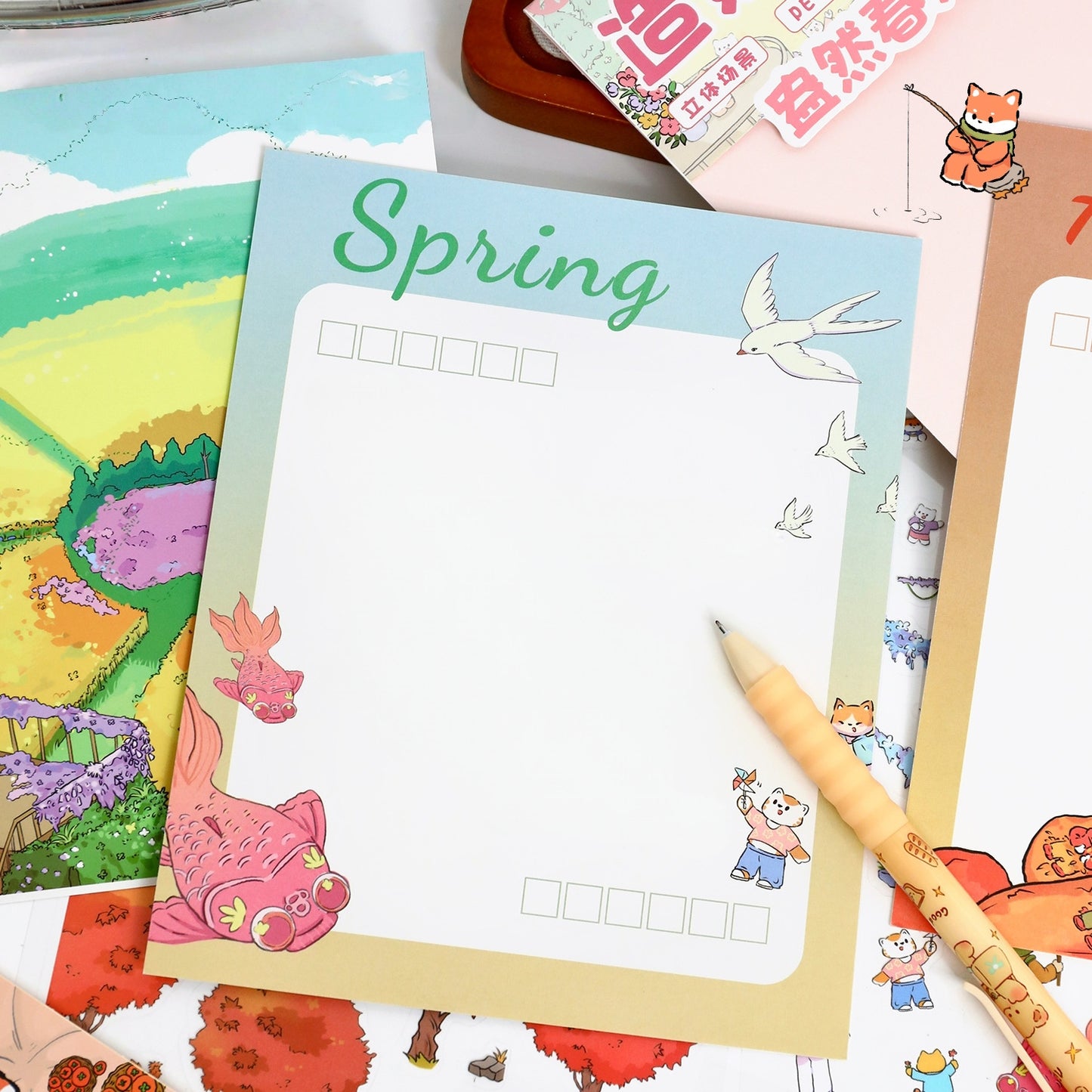 Fantasy Seasons 3D Sticker | 2 Cute Miniature Scenes