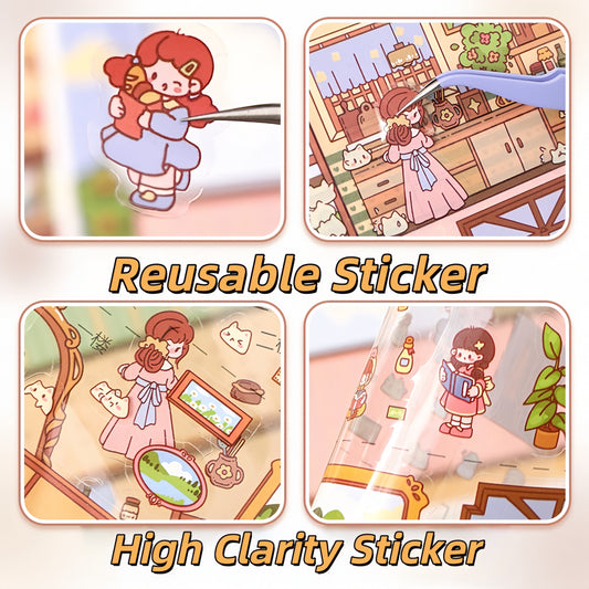 Whimsical Dreams Collection 3D Sticker | 2 Cute Miniature Scenes