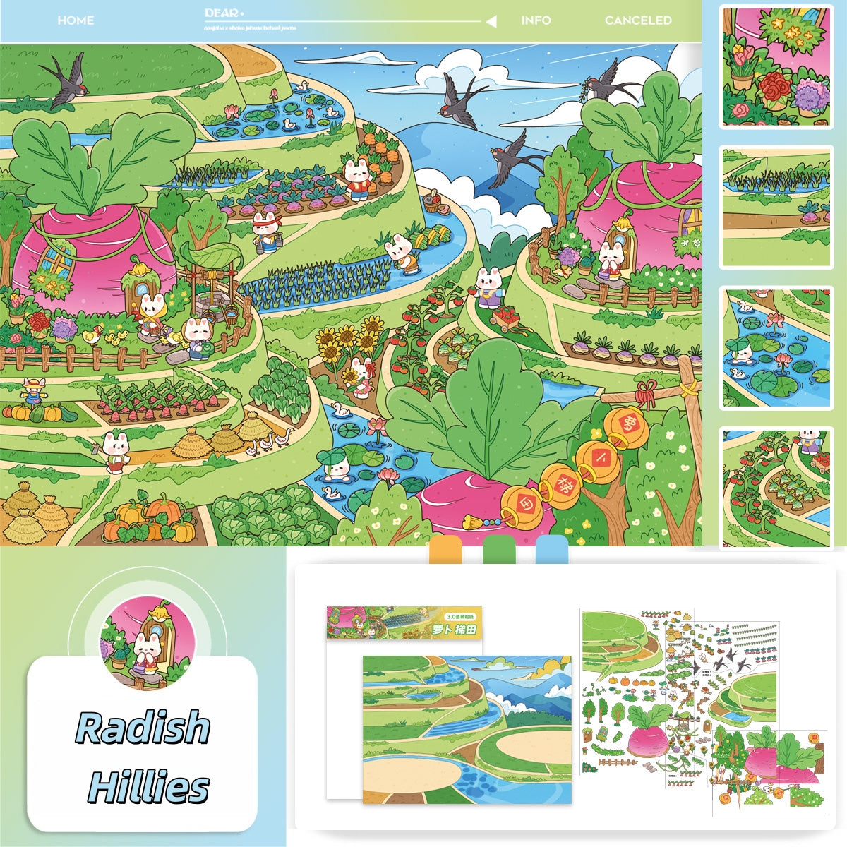 Paperfairy Tales 3D Sticker | 4 Cute Miniature Scenes