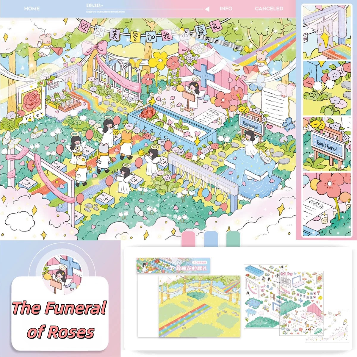 Paperfairy Tale 3D Sticker | 4 Cute Miniature Scenes