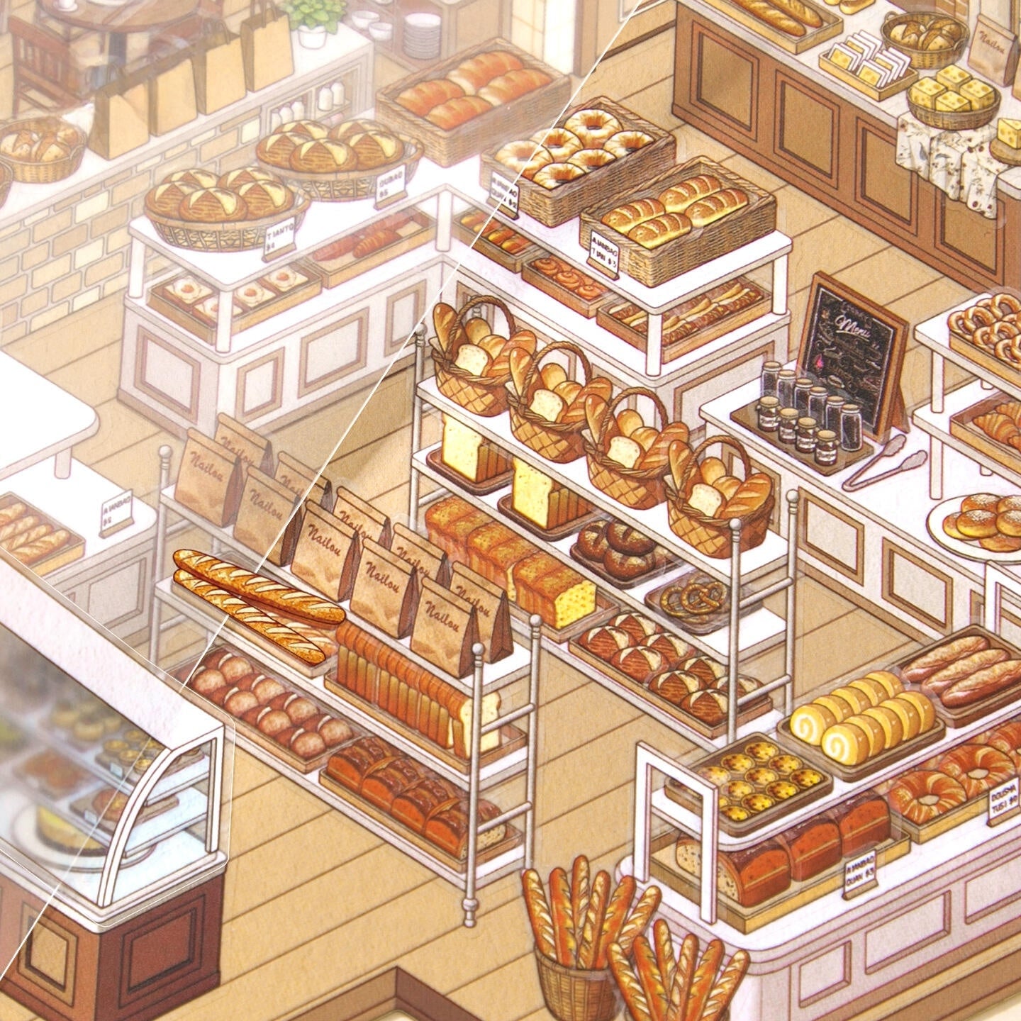 Sweet Time 3D Sticker | 2 Cute Miniature Scenes