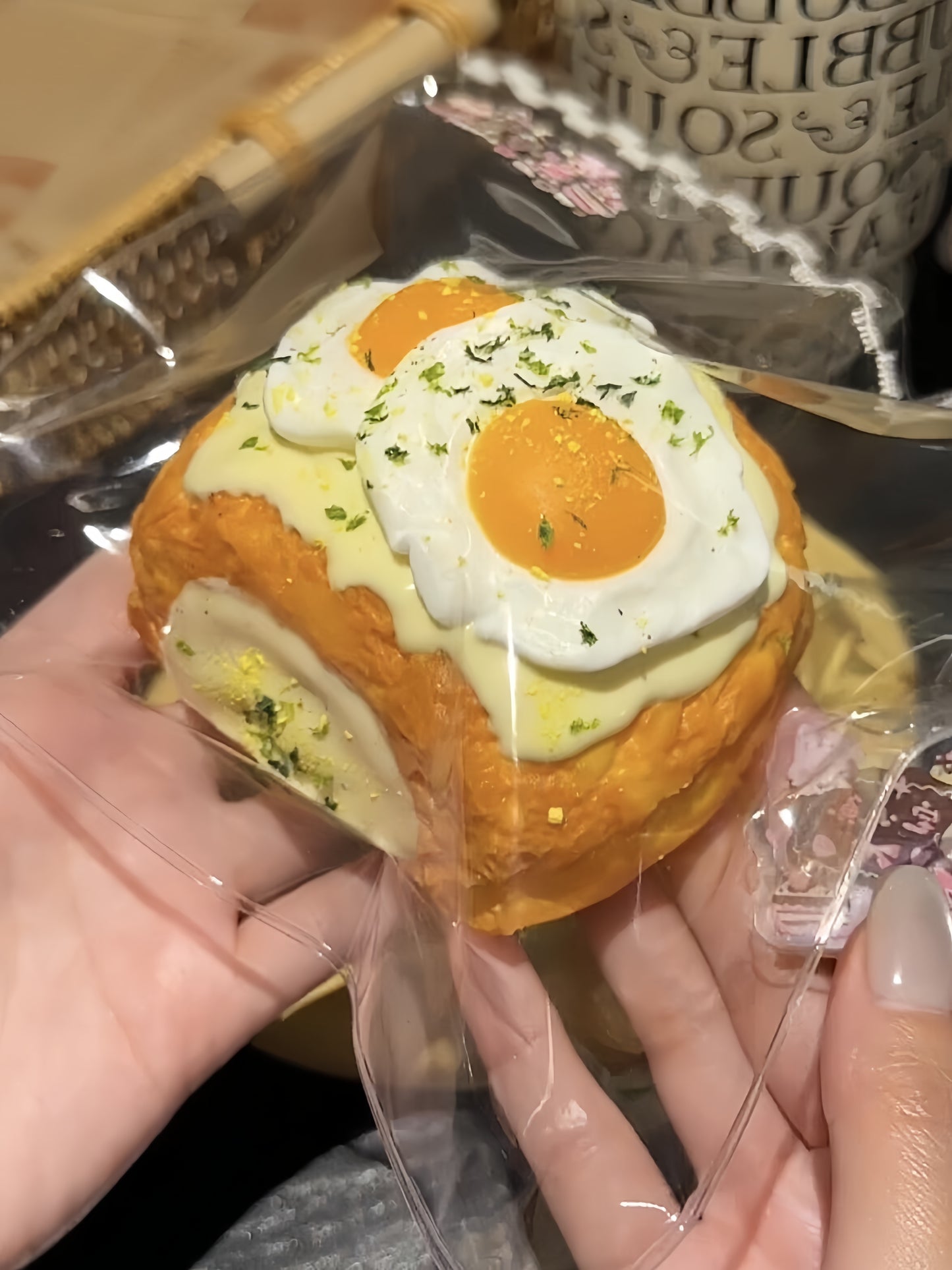 Double Yolk Cream Puff Squishy