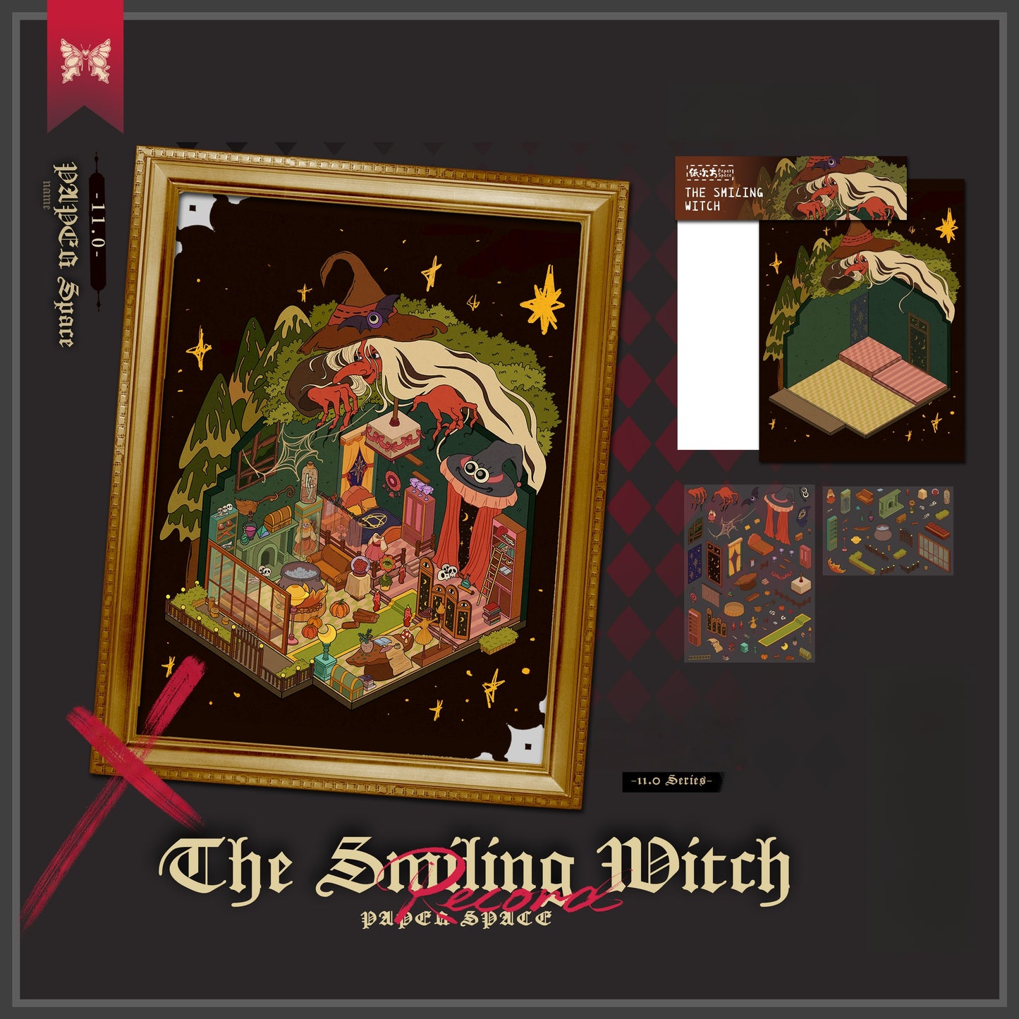 Horror Adventure 3D Sticker | 4 Cute Miniature Scenes