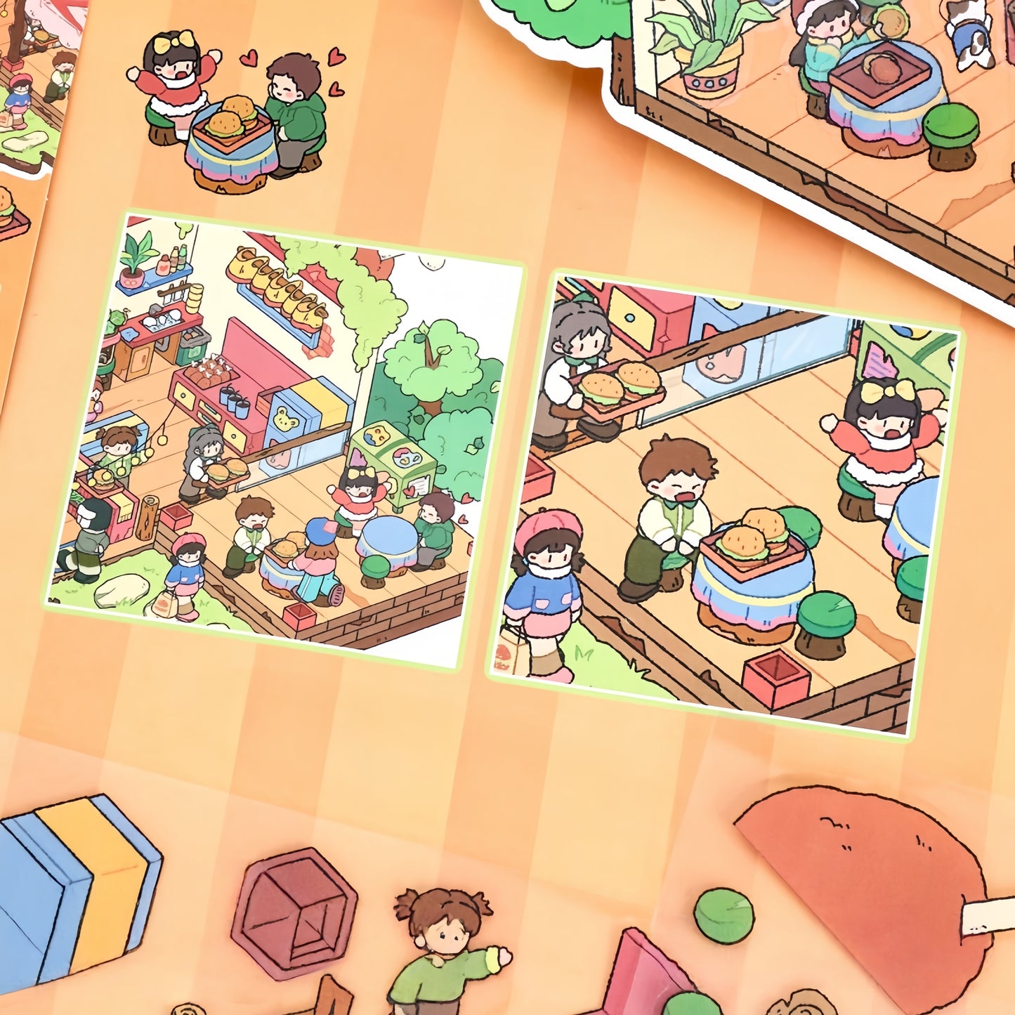Fairytale Bazaar 3D Sticker | 2 Cute Miniature Scenes