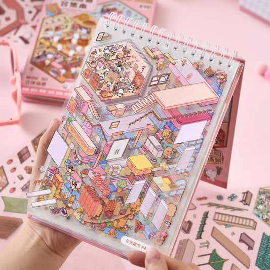 Sunshine Town 3D Sticker Book