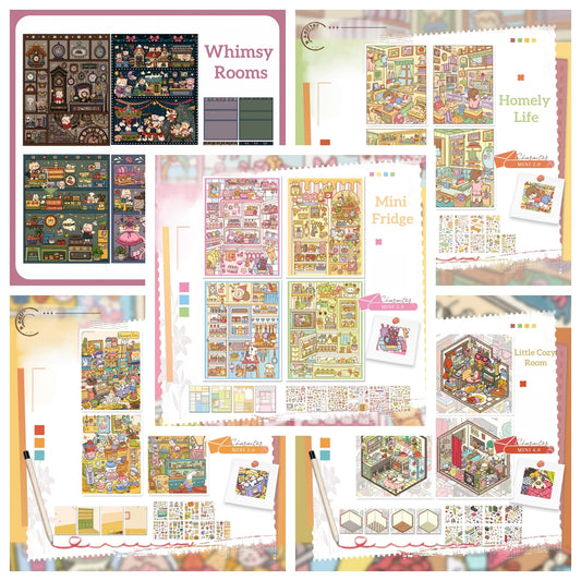 Paper Space Mini 3D Sticker | 5 Cute Miniature Scenes