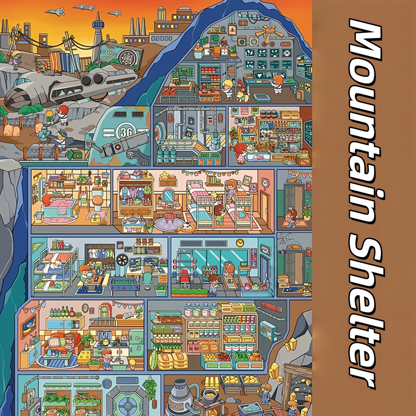 Fantasy Cottage 3D Sticker | 2 Cute Miniature Scenes