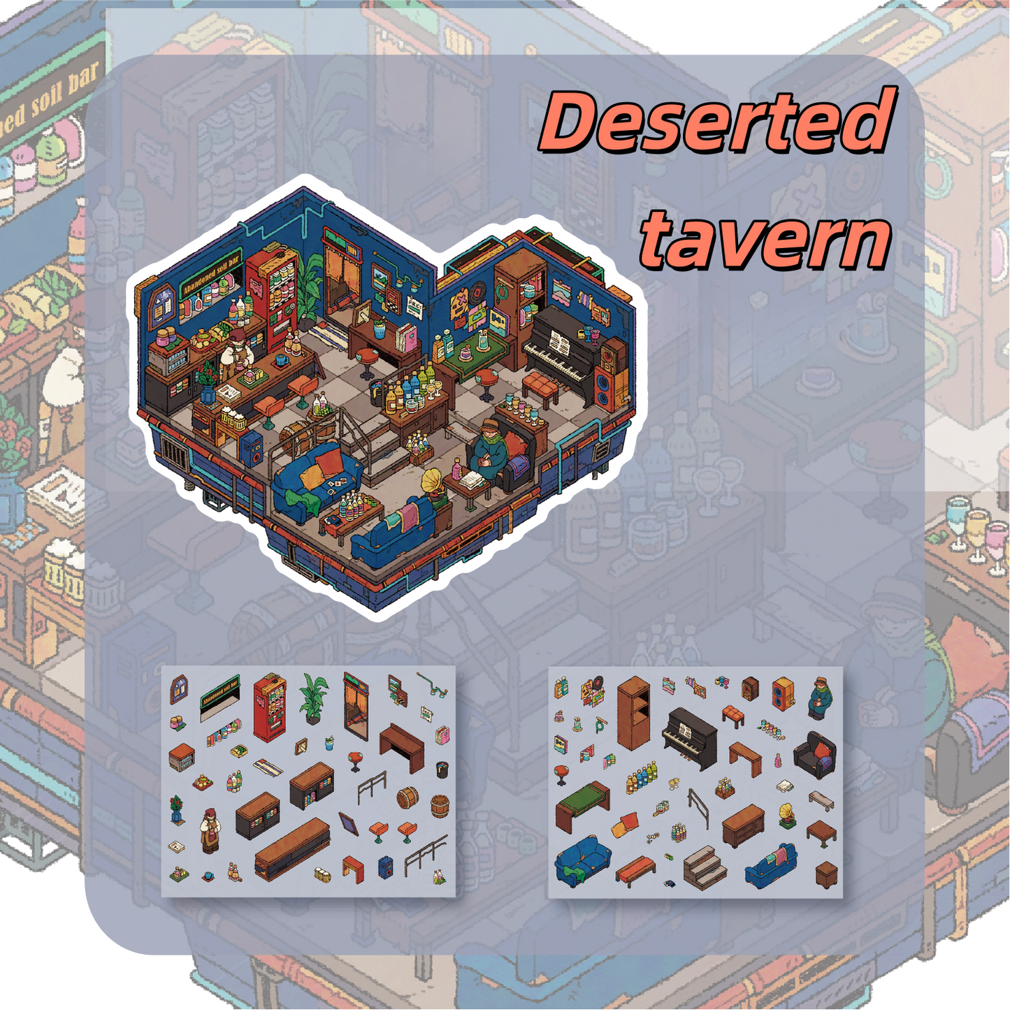 Wasteland 3D Sticker | 4 Cute Miniature Scenes