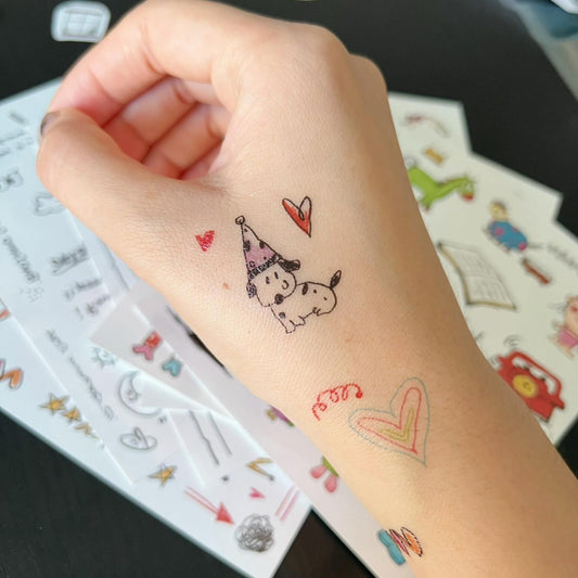 Whimsical Doodle Temporary Tattoo