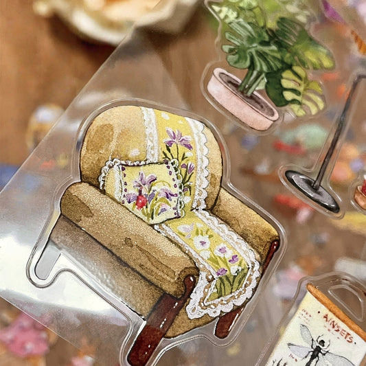 Watercolor Fairy Tale 3D Sticker | 3 Cute Miniature Scenes