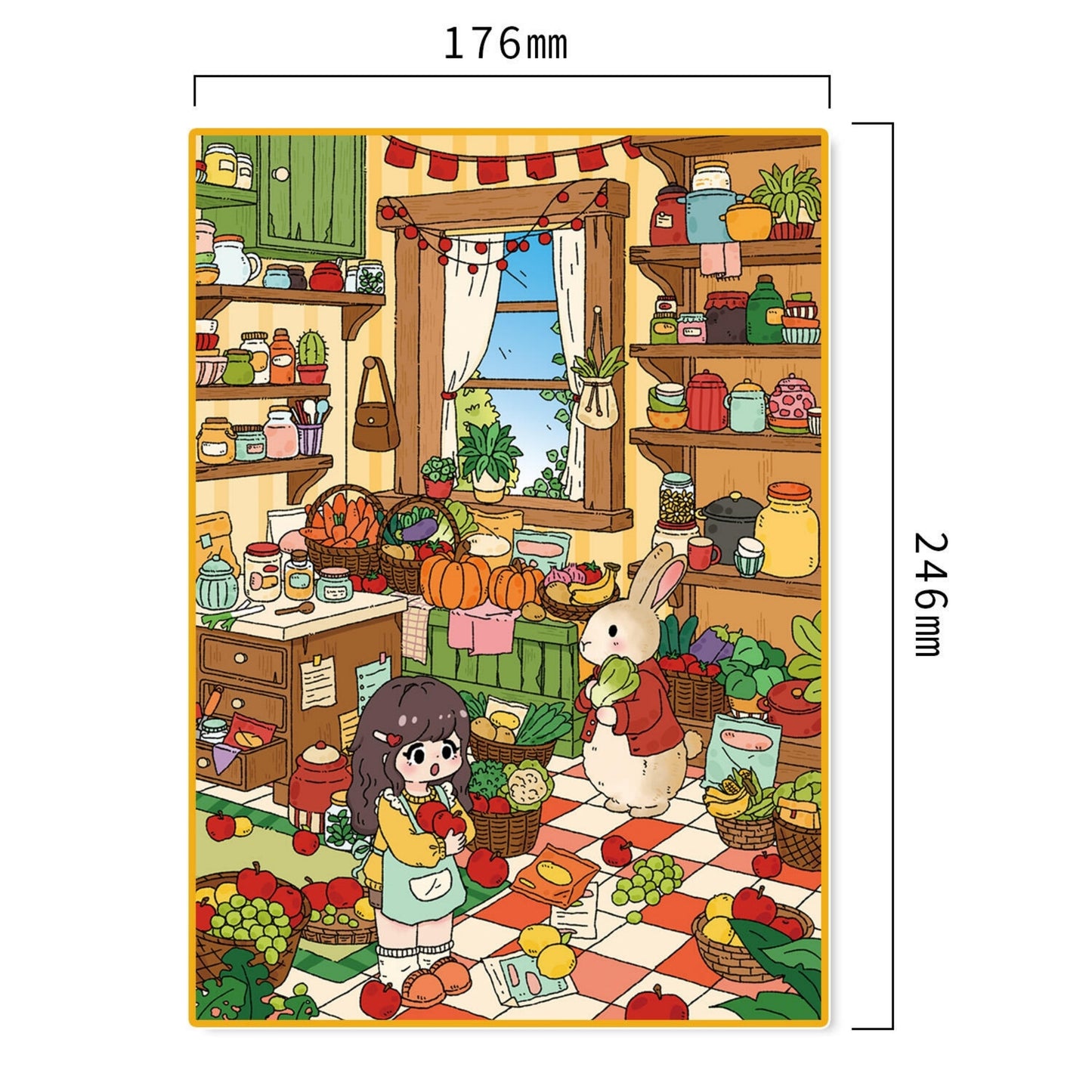 Mr. Rabbit's House 3D Sticker | 2 Cute Miniature Scenes