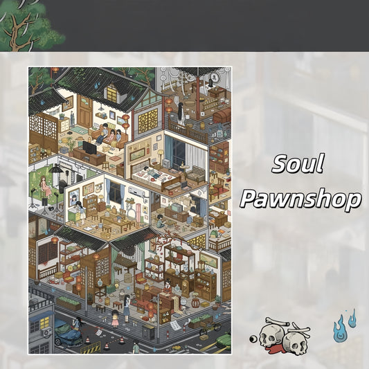 City of Shadows 3D Sticker | 3 Cute Miniature Scenes