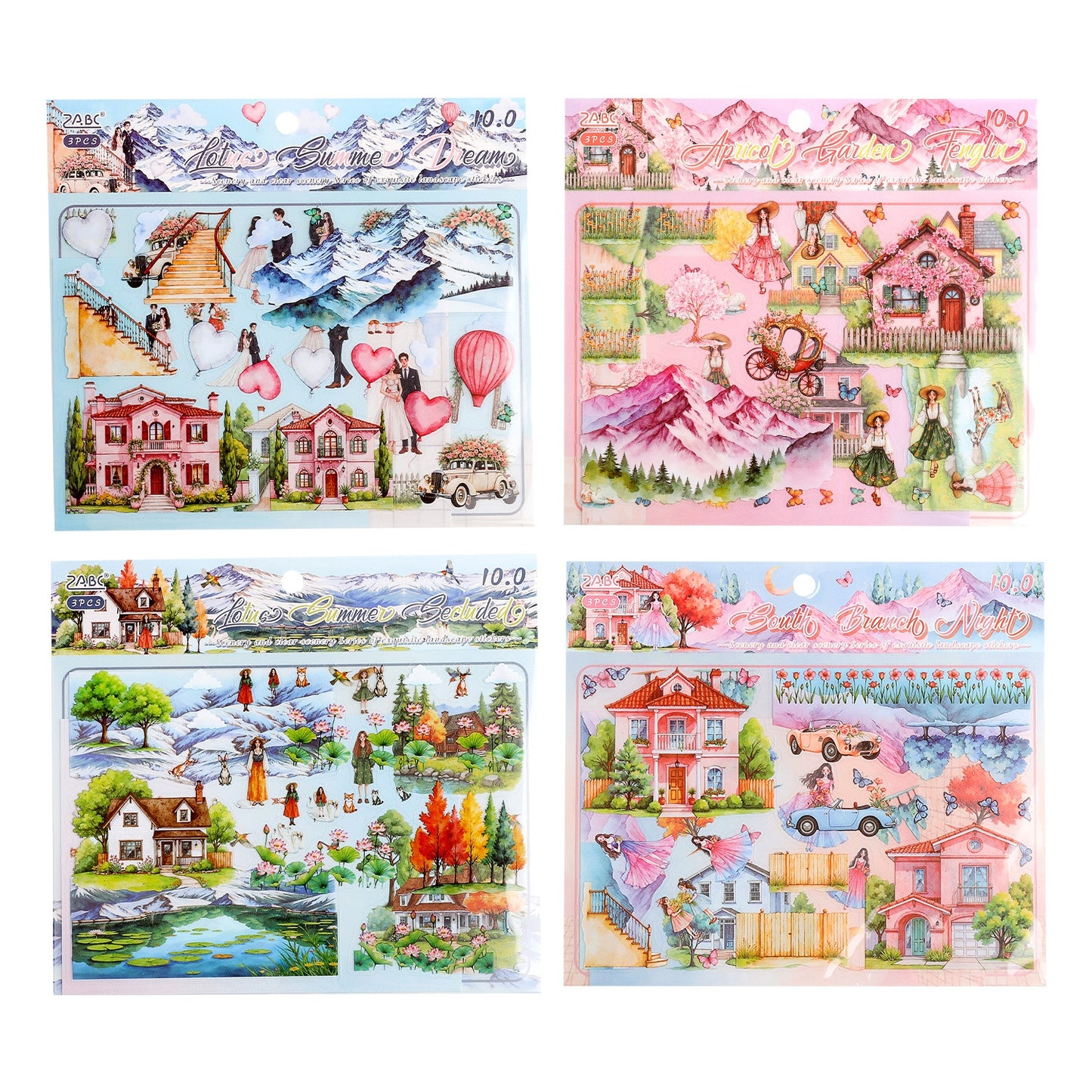 Poetic Dreams 3D Sticker | 4 Cute Miniature Scene