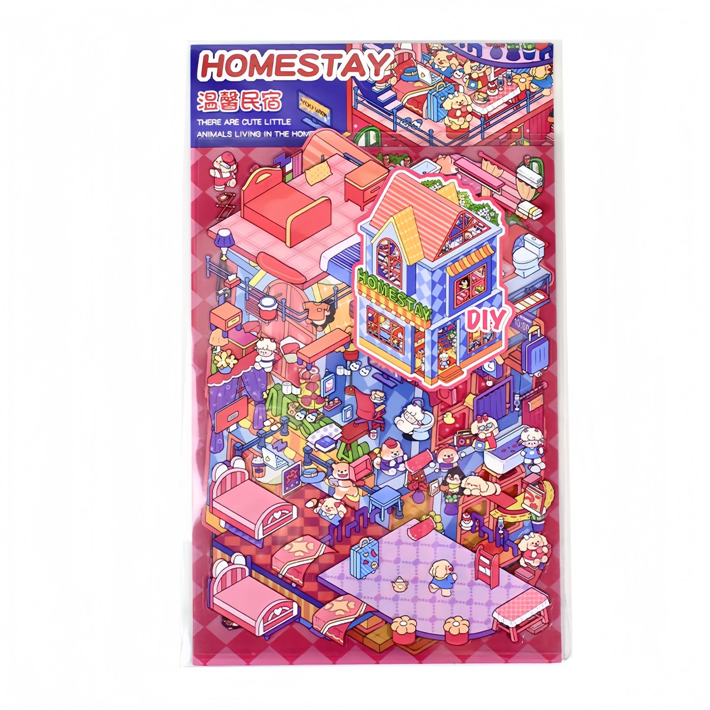 Paws‘ School 3D Sticker | 2 Cute Miniature Scenes