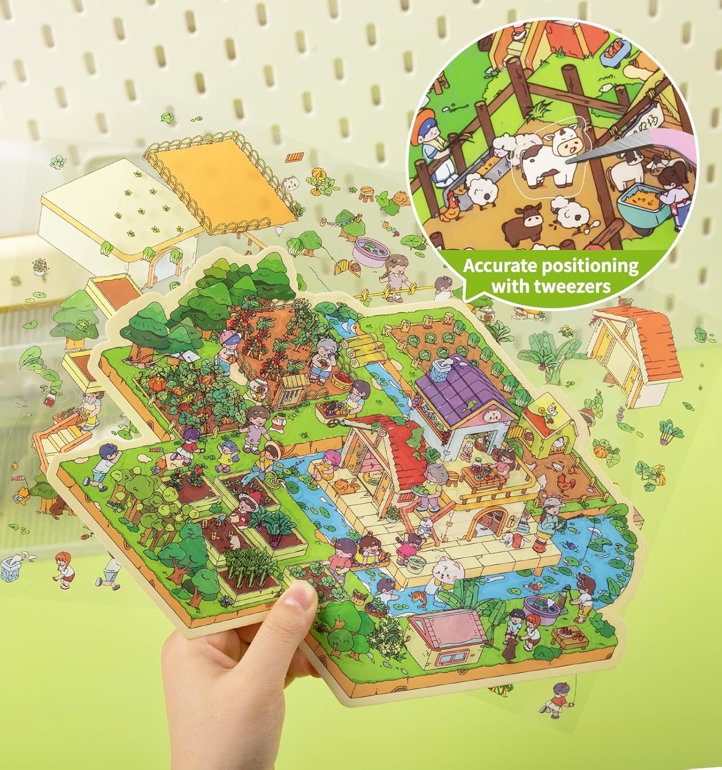 Country Life 3D Sticker Scenes | 2 Cute Miniature Scenes