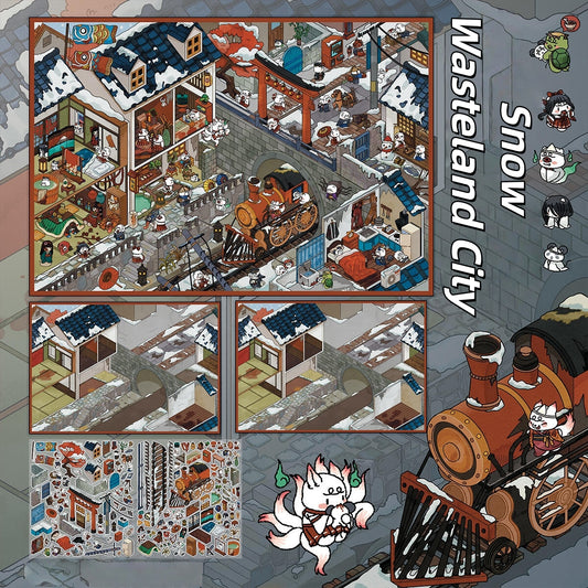 Shadow Fables 3D Sticker | 4 Cute Miniature Scenes