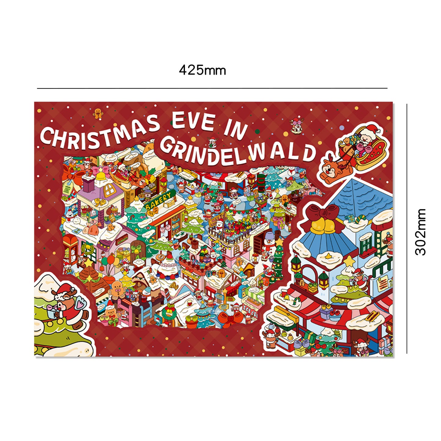 Christmas Eve In Grindelwald 3D Sticker